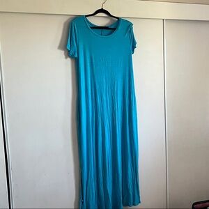 New York & Company Vibrant Blue Maxi Dress